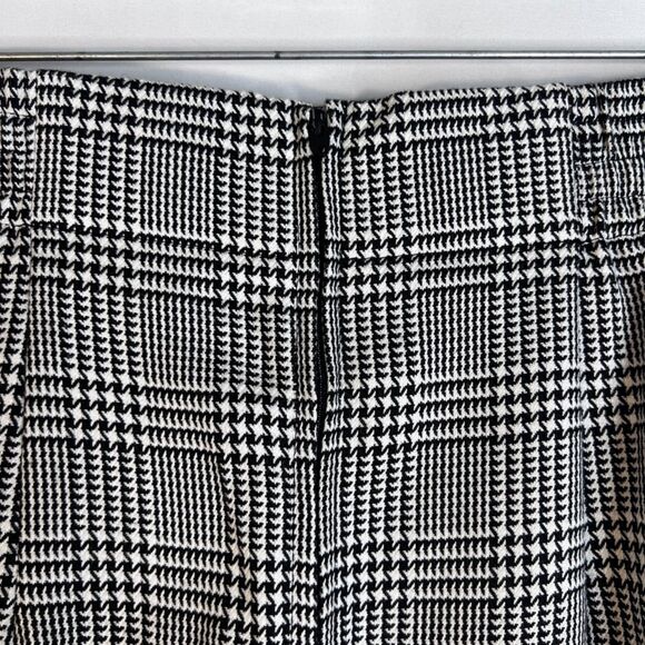 Norton McNaughton VTG Black White Houndstooth Plaid Straight Skirt Size 10 - Picture 4 of 7